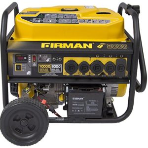 FIRMAN P08003 Portable Generator, 7125/10000-Watt, Remote Start, 12 Hour Run Time - Quantity 1