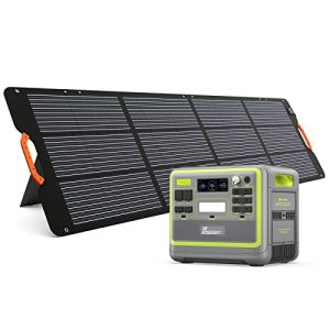 FOSSiBOT F2400 Portable Solar Generator with Solar Panel, 2400W 6 X AC (4800W Peak), LiFePO4 Power Station 2048Wh /110V/ 1.5H Fast Charging/ 16 Outputs, LED for Home Use Outdoor Camping RV Emergency