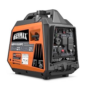 GENMAX Quiet Power Series Inverter Generator，Gas Powered, EPA Compliant, Eco-Mode Feature, Ultra Lightweight for Backup Home Use & Camping