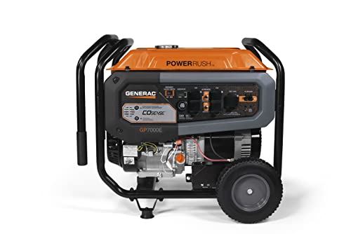 Generac 7710 GP7000E 7000 Watt 389cc Portable Electric Start Generator w/Storm Cord