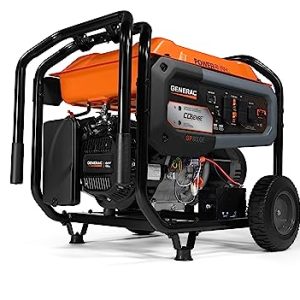 Generac 7715 GP8000E 8,000-Watt Gas-Powered Portable Generator - Electric Start with COsense - Powerrush Advanced Technology - Reliable Power for Emergencies and Recreation - 49 State Compliant