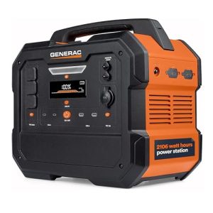 Generac 8026 GB2000 2106Wh Portable Power Station with Lithium-Ion NMC Battery Power & Fast Solar Charging Built-In MPPT Controller, 50-State / CARB Compliant