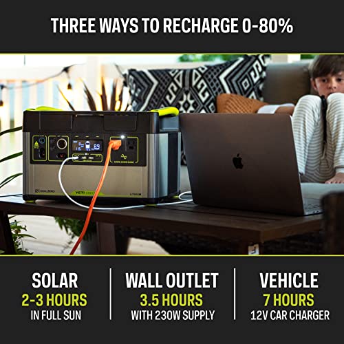 Goal Zero Yeti 1000 Core Portable Power Station, 1,000 W, Solar-Powered Generator (Solar Panel Not Included), USB-A/USB-C Ports and AC Outlets, Power for Camping and Tailgating