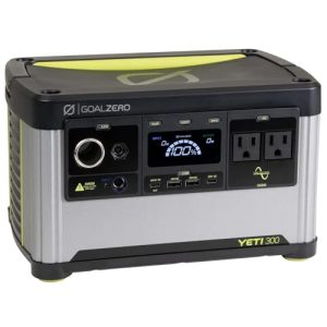 Goal Zero Yeti Portable Power Station, Yeti 300, 297 Watt Hour LiFePO4 Battery, Water resistant & Dustproof Solar Generator For Outdoors, Camping, Tailgating, & Home, 6 Gen Newest Version
