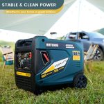 HEOMAITO 6000W Portable Inverter Generator Remote Electric Start Outdoor Power Equipment with Wheel & Handle Kit, CO Sensor Digital Dispaly Parallel Capability, EPA Compliant for Camping RV Home Use