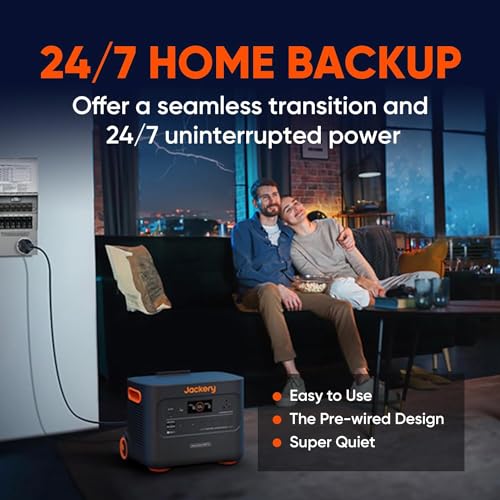 Jackery Explorer 3000 Pro Solar Generator + Manual Transfer Switch, 3000W Portable Power Station with 2 * 200W Solar Panels, 3024Wh LiFePO4 Battery, up to 3kW Plug & Play Home Backup Power