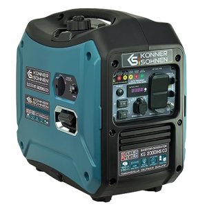 KS KÖNNER SÖHNEN Portable Dual Fuel Inverter Generator KS 2000iHS CO, Max. Power 2000-Watts, CO Sensor, 100% Copper Winding, LED Display, Lightweight Suitcase Ideal for Outdoor, Camping