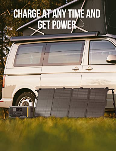 Litheli Solar Generator 594Wh Portable Power Station with 100W Solar Panel, 600W 9-Port, 2 AC Outlets, 100W USB-C PD Output-Input for Home Use, Outdoor Camping, RV