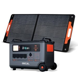 OSCAL-PowerMax-3600Peak-6000W-Portable-Power-Station-with-100W-Solar-Panel-3600Wh-LiFePO4-Solar-Generator-with-4xAC-Outlets-12H-Full-Charge-10ms-UPS-for-Home-Use-Outdoor-Camping-RV-Trip-0