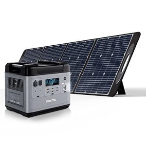 OUKITEL Solar Generator P2001 with 1x220W Solar Panel, 2000Wh LiFePO4 Battery, Portable Power Station UPS Power Supply, Recharge by AC/Car/Solar for Camping Home Use RV Emergency
