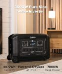 OUPES 3600W Portable Power Station Mega 3 with 2 * 240W Solar Panels, 3072Wh LiFePO4 battery w 6 Huge 3600W AC Output, Solar Generator for Home Emergency Backup, RV, In-grid, Off-grid