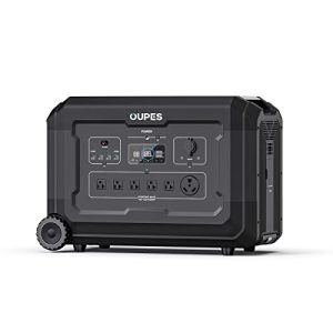 OUPES Mega 5 4000W Portable Power Station, 5040Wh Solar Generator w/ 5 AC Outlets (7000W Surge), LiFePO4 Home Battery Backup 2100W Solar Input, 1.5H to Full Charge, UPS for Emergency Use Power Outage