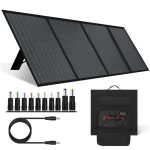 Panana 200W Foldable Solar Panel Waterproof 18V Portable Solar Cell Solar Charger with USB/Type-C/DC Port for Outdoor Power Station RV Camping Off Grid Backyard Use