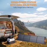 Portable Power Station 1000W with Solar Panel 200W, GRECELL 999Wh Solar Generator with Panels Included, 60W USB-C PD Output, 110V Lithium Battery Pack Kit for Outdoor Camping Travel Home (Peak 2000W)