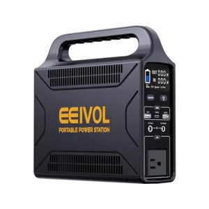 Portable Power Station 300W, Evopow 280Wh Backup Battery Generators with 110V Pure Sine Wave AC Outlet, Solar Power Supply for Outdoors Home Blackout