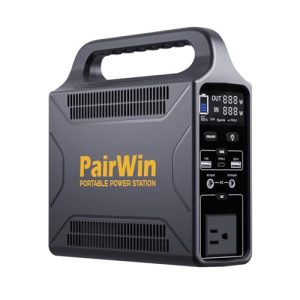 Portable Power Station 300W, PAIRWIN 280.8Wh Solar Generator with AC Outlet/DC Port/USB Ports, Backup Battery Pack for Outdoor Camping Emergency