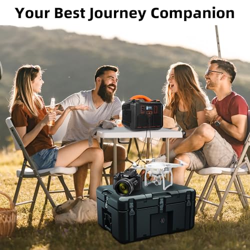 Portable Power Station 300W(Peak 600W), 297Wh Backup Lithium Battery, 120V/300W Pure Sine Wave AC Outlet, 65W Type-C PD Output, Solar Generator for Outdoors Camping Travel