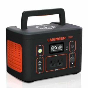 Portable Power Station 550W, LMENGER 577Wh Solar Generator Outdoor Backup Lithium Battery, Solar Power Station with LED Light for Camping RV Travel Emergency