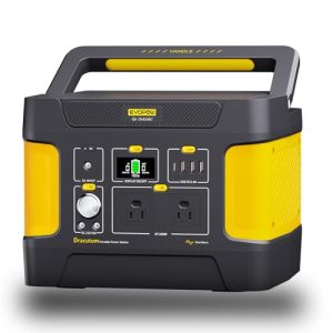 Portable Power Station 600W Evopow, 515Wh Backup LiFePO4 Battery, 110V Pure Sine Wave AC Outlets, USB Ports, DC Ports, Solar Generator for CAPA Camping Outdoors Home Blackout