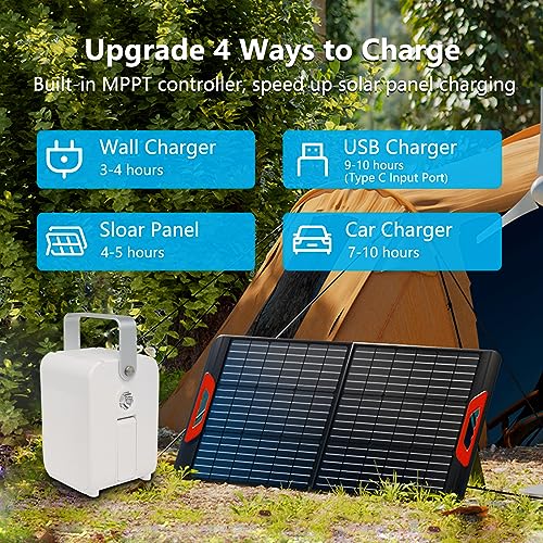 Portable Power Station, Ctokanvi Power Bank with AC Outlet, 99.9Wh/27000mAh Portable Charger 100W (Peak 120W), mini generator indoor emergency, outdoor camping supply