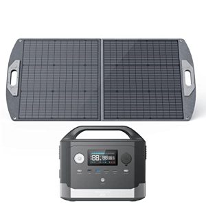 Portable Power Station G300 with 100W Solar Panel x1 Included, 300Wh Solar Generator with 2 300W (600W Surge) AC Outlets, Power Backup Kit for Ourdoor Camping, RV Trip.