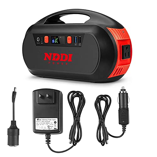 Portable Power Station, NDDI POWER 222Wh 60000mAh Camping Generator with Battery Pack AC DC Outlet and Flashlight, Portable Generators for Home Use, CPAP, Emergency Backup Supply, Hurricane, Outdoor