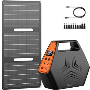 Power Bank with AC Outlet 26400mAh Battery Pack 97Wh Portable Laptop Charger QC 3.0 Portable Power Station & 30W Portable Foldable Solar Panel Charger for Outdoor Camping Solar Battery Charger12 Volt