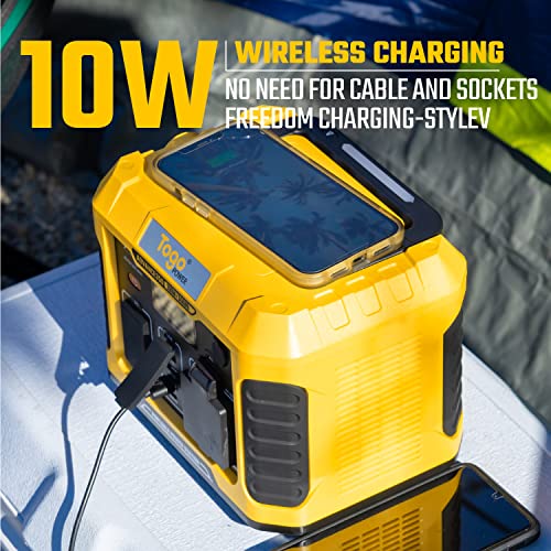 Power Station 330W,Togo power Outdoor Portable Power Pack 346Wh/93514mAh,Lithium Battery Backup Power Source with Flashlight,Portable Generator with DC AC Outlet for Home Use Camping RV Travel (330w)
