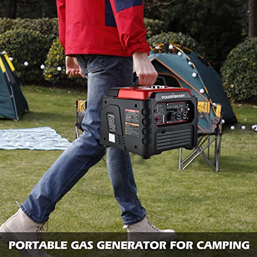 PowerSmart 1500-Watt Gas Powered Portable Inverter Generator with Recoil Start and Quiet Technology, Ultra-Light Small Generator for Camping Outdoor, CARB Compliant