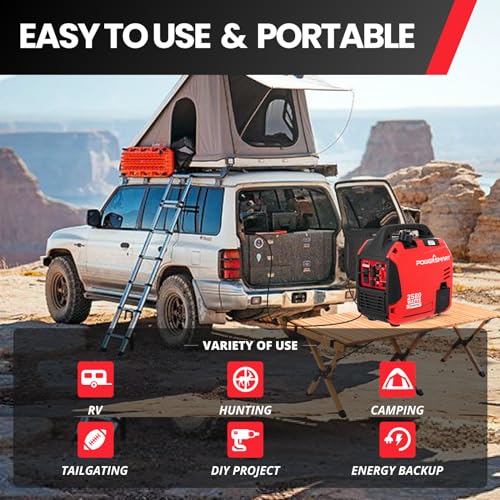 PowerSmart 2580-Watt Portable Inverter Generator, Parallel Capability, CARB Compliant, Generator for Camping, Home Use