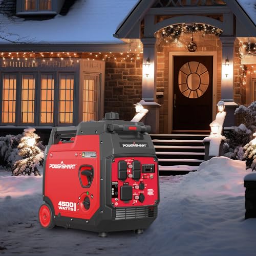 PowerSmart 4500-Watt Portable Inverter Generator with Electric Start, Gas Powered, RV-Ready, Engine Oil Included, CARB Compliant
