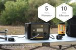 Powerness Solar Generator 500 Portable Power Station 515Wh with 120W Portable Solar Panel Included, Battery Powered Generator for Outdoor Camping, CPAP, Emergency, Off-gird