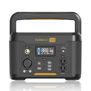 Powerness Portable Power Station Hiker U500 Solar Generator 515Wh Battery Powered Generator with 2x500W AC Outlets (Surge Power 1000W) and PD 60W In/output for Outdoor Camping