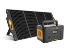 Powerness Solar Generator 1000 Portable Power Station with 120W Portable Solar Panel, Battery Powered Generator with 3x1000W AC Outlets (Surge Power 2000W) and PD 100W In/output for Outdoor Camping