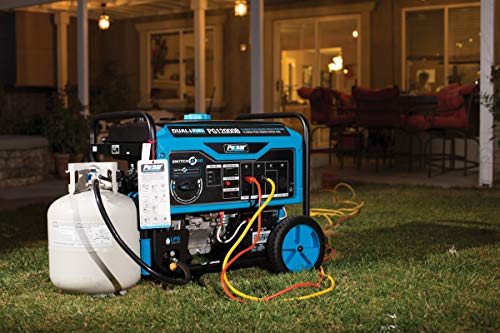 Pulsar 12,000W Dual Fuel Portable Generator with Electric Start and Switch & Go Technology, CARB Approved PG12000B