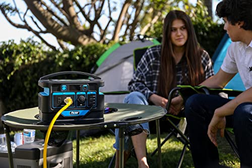 Pulsar Portable Power Station PPS500, 518Wh Lithium Battery Backup, 500W Pure Since Wave AC Outlets, USB C, Solar Generator Power Supply for Outdoor Camping Travel Hunting Fishing Emergency