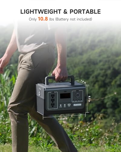 RUNHOOD Portable Power Station Rallye 1200 Max, 1296Wh Swappable&Replaceable Batteries, 3X1200W(Peak 2400W) Pure Sine Wave AC Solar Generator Qiuck Restore Power for Outdoors Camping/RVs/CPAP/HomeUse