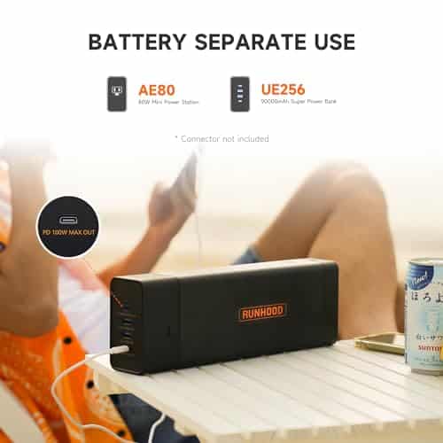 RUNHOOD Portable Power Station Rallye 1200 Plus, 1296Wh Swappable&Replaceable Batteries, 3X1200W(Peak 2400W) Pure Sine Wave AC Solar Generator Qiuck Restore Power for Outdoors Camping/RVs/CPAP/HomeUse