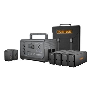 RUNHOOD-Solar-Generator-Rallye-1200-Pro-1296Wh-Portable-Power-Station-SwappableReplaceable-Batteries-3X1200WPeak-2400W-Pure-Sine-Wave-AC-Qiuck-Restore-Power-for-Outdoors-CampingRVsCPAPHomeUse-0