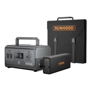 RUNHOOD-Solar-Generator-Rallye-600-Mini-Pro-324WH-Portable-Power-Station-SwappableReplaceable-Batterie-2X600WPeak-1200W-Pure-Sine-Wave-AC-Outlet-Power-Station-for-Outdoors-CampingCPAPHomeUse-0