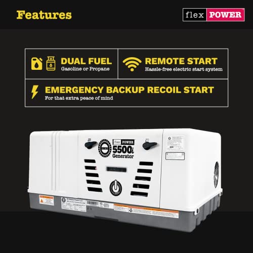 RVMP 5500i Dual Fuel Generator 5500i Dual Fuel Generator| Flex Power ™ RVMP Flex Power™ 5.5kW Dual Fuel Installed Generator | RVMP-AM-4L1-RV551