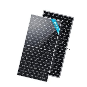 Renogy Bifacial 2pcs 550 Watt Solar Panels 12/24 Volt Monocrystalline PV Power Charger On/Off-Grid 1100W Supplies for Rooftop Charging Station Farm Yacht and Other Off-Grid Applications