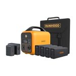 Runhood Solar Generator Rallye 600 Pro, 1296Wh Portable Power Station Hot Swappable Energy Bar Backup Batteries(4*EB324), 110V/600W AC Outlet for Outdoors Camping Travel, Home Use, Emergency, CPAP