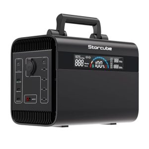 STORCUBE Portable Power Station 1000W, 896Wh Solar Generator with 3 Pure Sine Wave AC Outlet, PD 100W Fast Charging, LiFePO4 Battery Backup for Outdoor Camping Emergency Home