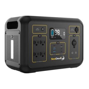 SeeDevil Portable Power Station 1200W, 1132Wh Portable Generator with 4x110V/1200W AC Outlets, for Outdoor RV/Van Camping, Overlanding