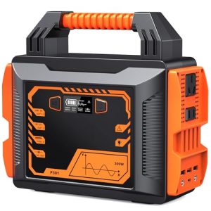 Steelite 300W Portable Power Station (Peak 600W) 296Wh with AC Outlets & LED Flashlight 110V Pure Sine Wave Fast Charging Silent Solar Generator for Outdoors Camping RV Emergency Backup for Home Use