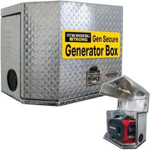 Stromberg Carlson Gen Secure Generator Box - Storage For Your Items - Anti-Theft, Propane Ventilation, and Trailer Ready - Bolts to CC-255 Tray - A-Frame 4” Square Bumper Adapters Coming in 2024