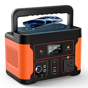Tiexei Portable Power Station, 600W(Peak 1200) Solar Generator, 550Wh LiFePO4 Battery Pack, 110V AC Outlets, DC&USB ports, Pure Sine Wave PowerHouse With LED light for Outdoor Travel Camping Emergency