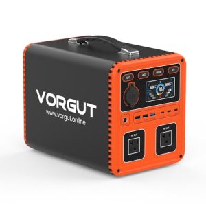 VORGUT 700W Portable Power Station, 666Wh Solar Generator with LiFePO4 Battery Backup, 700W (1000W Peak) 110V AC Outlet, 1.8Hrs Fast Charge, Outdoor Camping Power Station for Home/Emergency/Road Trip