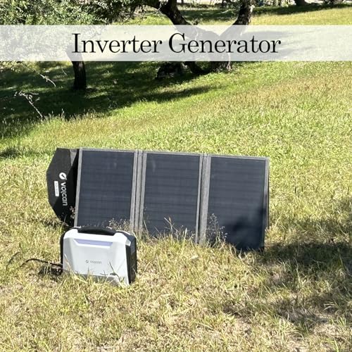 Solar Panel for Portable Power Station - Volcan Foldable Solar Panel 60W 19.8V with High-Efficiency Monocrystalline Solar Cells Ideal for Powering Outdoor Solar Generator